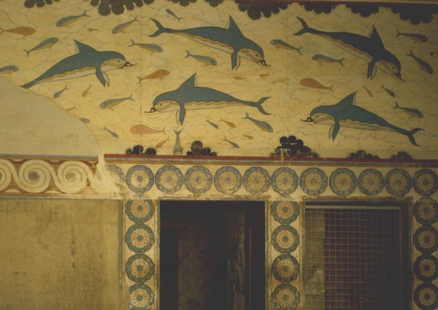 фрески кносского дворца фото дельфины